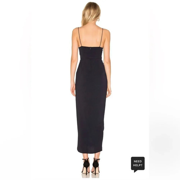 Shona Joy Cocktail Draped Dress in Navy - Picture 4 of 16